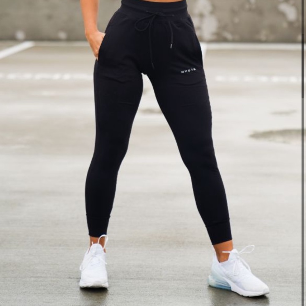 NVGTN Jet Black Joggers